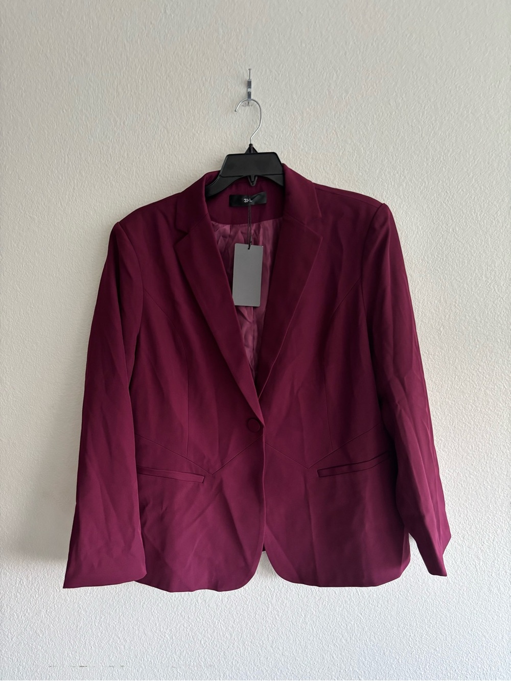 Womens Tailored Burgundy Blazer